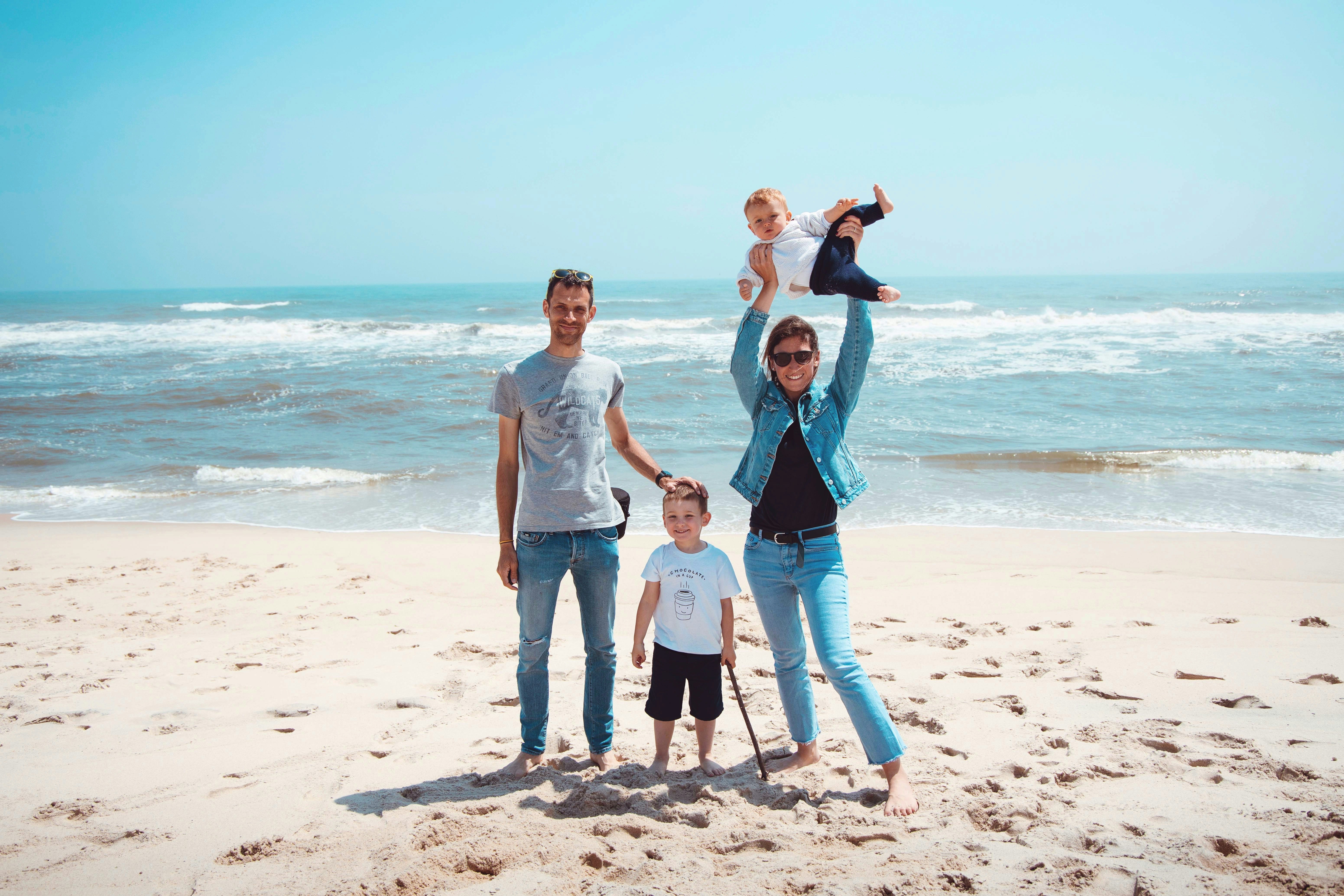 Family at the beach